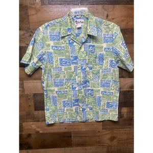 Howie Men's Short Sleeve Button Up‎ Size Medium *Made in USA*